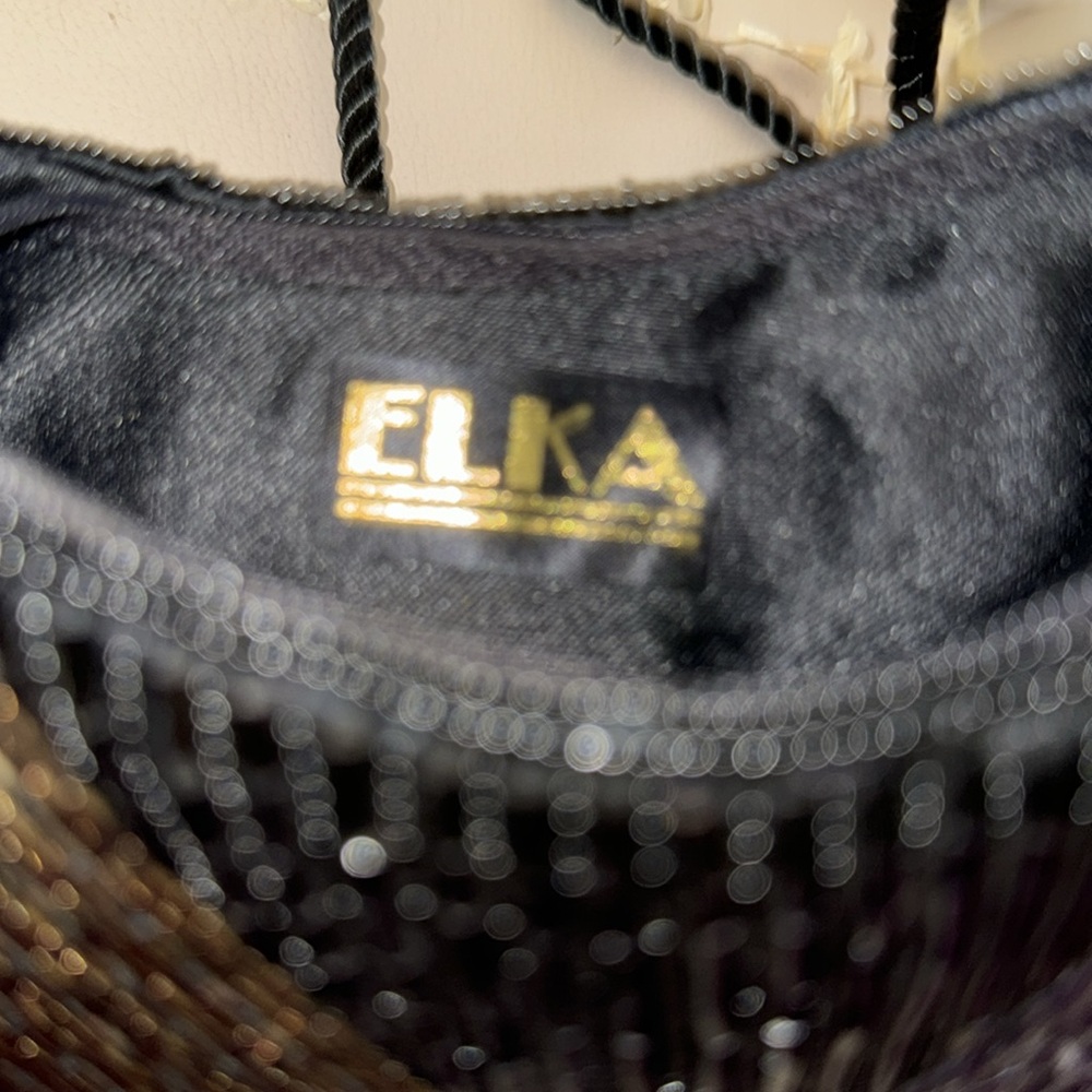 Elka Beaded Rope Strap Beaded Evening Shoulder Bag - Picture 7 of 7